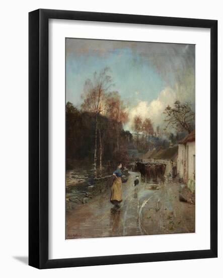 After Rain, 1889-1892-Niels Moller Lund-Framed Giclee Print
