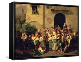 After School, 1844-Ferdinand Georg Waldmuller-Framed Stretched Canvas