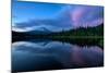 After Sunset at Trillium Lake Reflection, Summer Mount Hood Oregon-Vincent James-Mounted Photographic Print