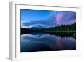 After Sunset at Trillium Lake Reflection, Summer Mount Hood Oregon-Vincent James-Framed Photographic Print