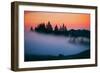 After Sunset Silhouette and Fog, Mount Tamalpais California-Vincent James-Framed Premium Photographic Print