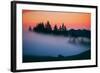 After Sunset Silhouette and Fog, Mount Tamalpais California-Vincent James-Framed Photographic Print