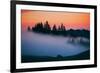 After Sunset Silhouette and Fog, Mount Tamalpais California-Vincent James-Framed Photographic Print