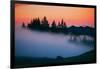 After Sunset Silhouette and Fog, Mount Tamalpais California-Vincent James-Framed Photographic Print