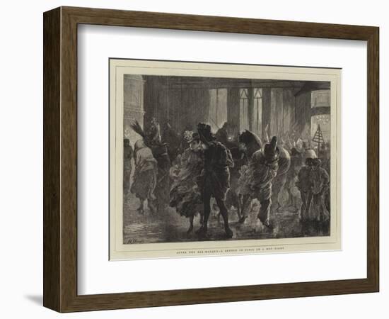 After the Bal-Masque, a Sketch in Paris on a Wet Night-Henry Woods-Framed Giclee Print