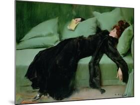 After the ball' by Ramon Casas, 1895-null-Mounted Premium Giclee Print