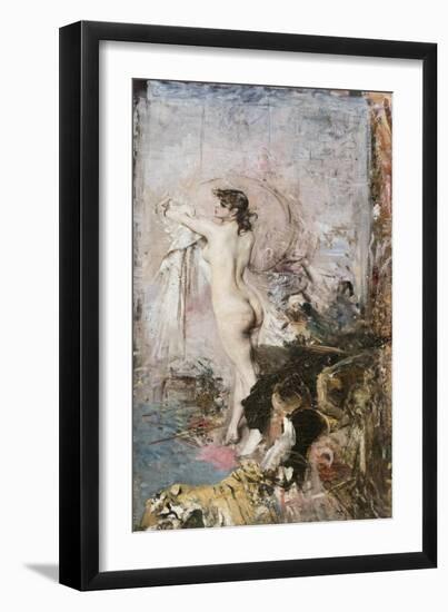 After the bath, 1880-88-Giovanni Boldini-Framed Giclee Print