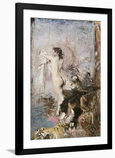 After the bath, 1880-88-Giovanni Boldini-Framed Giclee Print