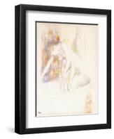 After the Bath, 1890-1900-Edgar Degas-Framed Giclee Print