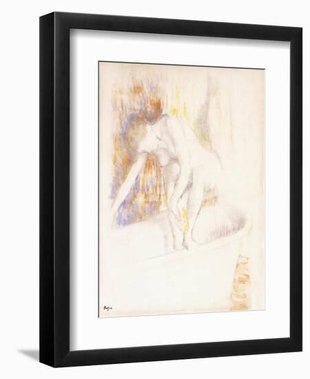 After the Bath, 1890-1900-Edgar Degas-Framed Giclee Print