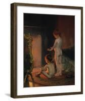 After The Bath, 1890-Paul Peel-Framed Premium Giclee Print