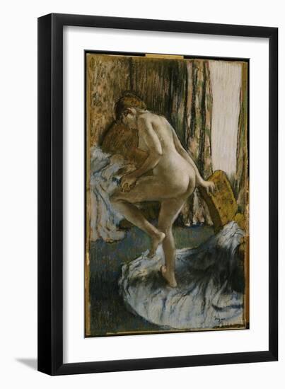 After the Bath, C.1883-Edgar Degas-Framed Premium Giclee Print