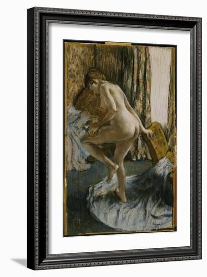 After the Bath, C.1883-Edgar Degas-Framed Giclee Print