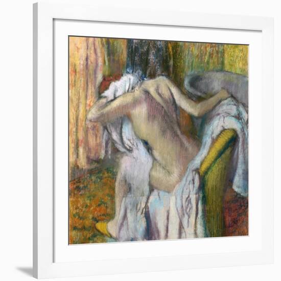 After the Bath, C. 1890-Edgar Degas-Framed Giclee Print