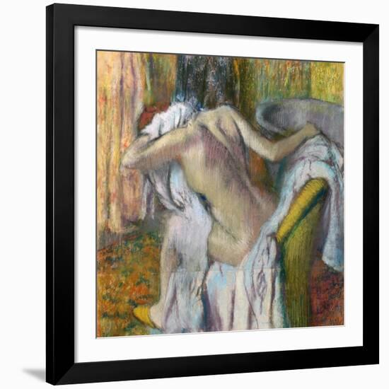 After the Bath, C. 1890-Edgar Degas-Framed Giclee Print