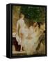 After the Bath, circa 1880-Karoly Lotz-Framed Stretched Canvas