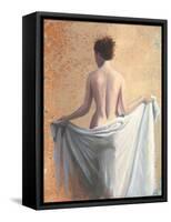 After the Bath Coral-James Wiens-Framed Stretched Canvas