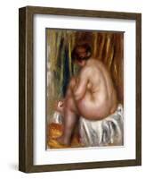 After the Bath (Nude Study)-Pierre-Auguste Renoir-Framed Giclee Print