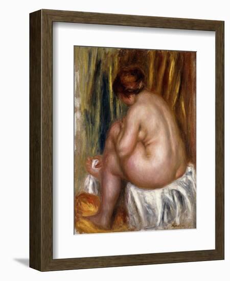 After the Bath (Nude Study)-Pierre-Auguste Renoir-Framed Giclee Print