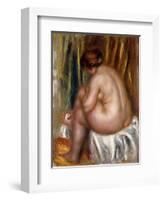 After the Bath (Nude Study)-Pierre-Auguste Renoir-Framed Giclee Print