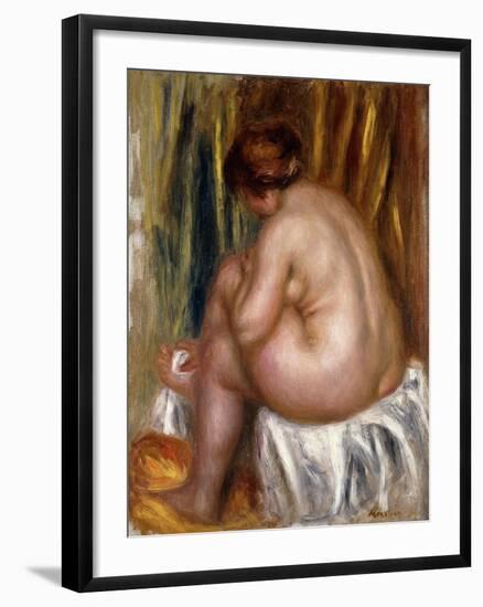 After the Bath (Nude Study)-Pierre-Auguste Renoir-Framed Giclee Print