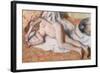 After the Bath Or, Reclining Nude, circa 1885-Edgar Degas-Framed Giclee Print