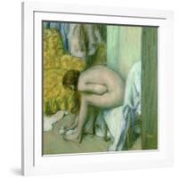 After the Bath, Woman Drying Her Left Foot, 1886-Edgar Degas-Framed Giclee Print