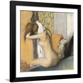 After the Bath, Woman Drying Her Neck, 1898-Edgar Degas-Framed Giclee Print