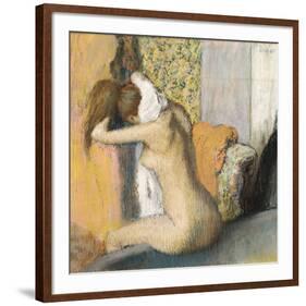 After the Bath, Woman Drying Her Neck, 1898-Edgar Degas-Framed Giclee Print