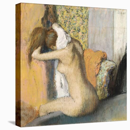 After the Bath, Woman Drying Her Neck, 1898-Edgar Degas-Stretched Canvas
