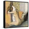 After the Bath, Woman Drying Her Neck, 1898-Edgar Degas-Framed Stretched Canvas