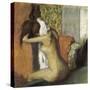 After the Bath, Woman Drying Her Neck, 1898-Edgar Degas-Stretched Canvas