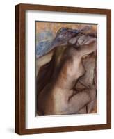 After the Bath, Woman Drying Herself-Edgar Degas-Framed Giclee Print