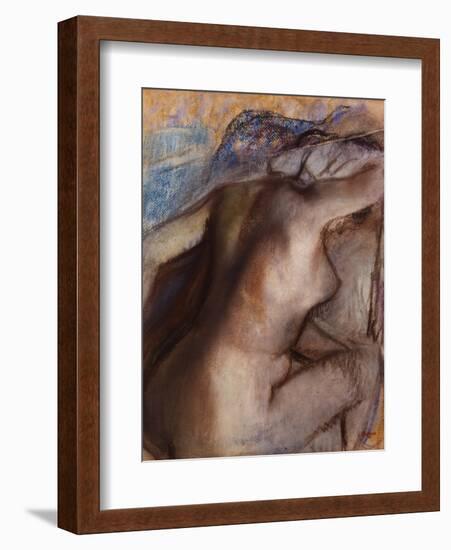 After the Bath, Woman Drying Herself-Edgar Degas-Framed Giclee Print