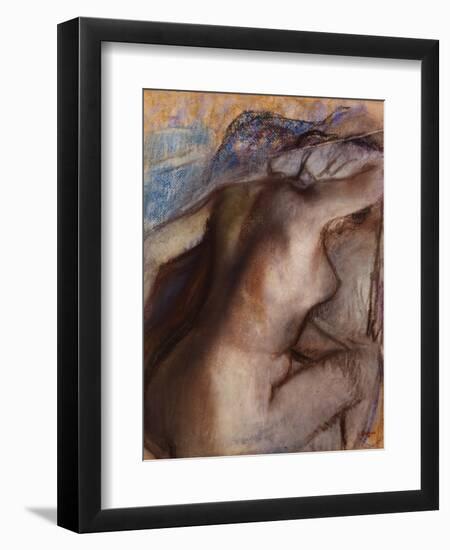 After the Bath, Woman Drying Herself-Edgar Degas-Framed Giclee Print