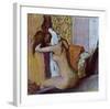 After the Bath-Edgar Degas-Framed Art Print