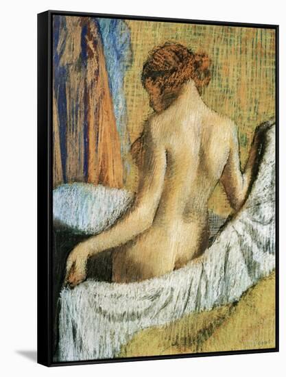 After the Bath-Edgar Degas-Framed Stretched Canvas