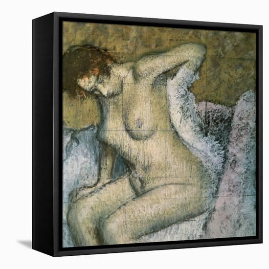 After the Bath-Edgar Degas-Framed Stretched Canvas