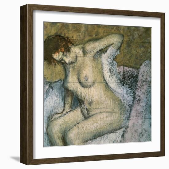 After the Bath-Edgar Degas-Framed Giclee Print