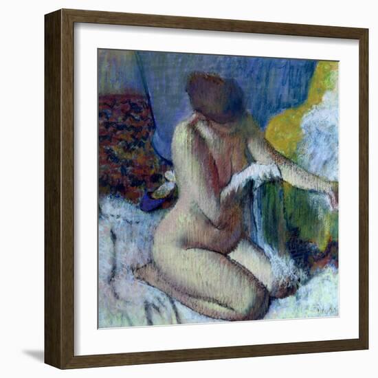 After the Bath-Edgar Degas-Framed Giclee Print