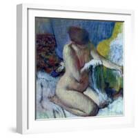 After the Bath-Edgar Degas-Framed Giclee Print