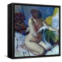 After the Bath-Edgar Degas-Framed Stretched Canvas