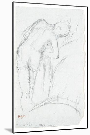 After the Bath-Edgar Degas-Mounted Giclee Print