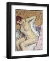 After the Bath-Edgar Degas-Framed Premium Giclee Print