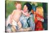 After the Bath-Mary Cassatt-Stretched Canvas