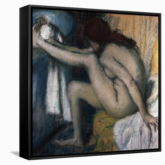 After the Bath-Edgar Degas-Framed Stretched Canvas