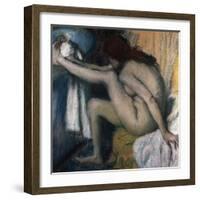 After the Bath-Edgar Degas-Framed Giclee Print