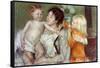After the Bath-Mary Cassatt-Framed Stretched Canvas