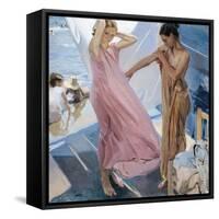 After the Bath-Joaquín Sorolla y Bastida-Framed Stretched Canvas