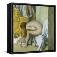 After the Bath-Edgar Degas-Framed Stretched Canvas